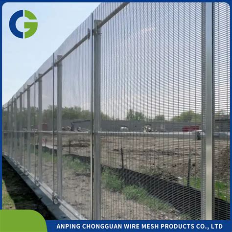 Galvanized Clear View Anti Theft Anti Cut Fence 358 Anti Climb High