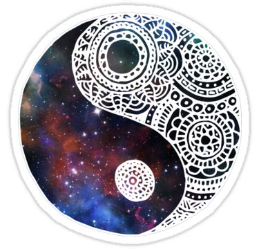 Galaxy Yin Yang Stickers By Julieerindesign Redbubble Father