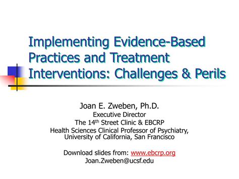 Ppt Implementing Evidence Based Practices And Treatment Interventions