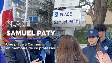 La ville de Cannes inaugure une place pour la mémoire de Samuel Paty