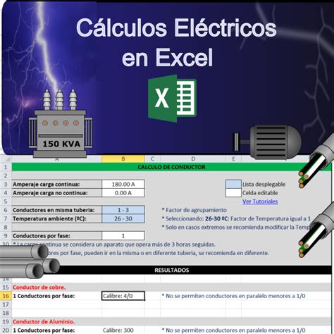 C Lculos El Ctricos En Excel App Game Tutoriales Hotmart