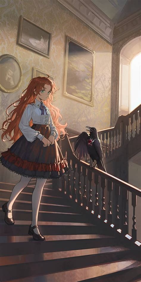 pinterest lukisan gambar gadis animasi seni ilustrasi