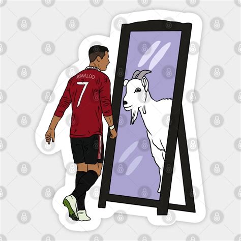 Cristiano Ronaldo Mirror GOAT - Cristiano Ronaldo - Sticker | TeePublic