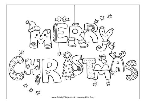 Merry Christmas Coloring Page | Templates at allbusinesstemplates.com