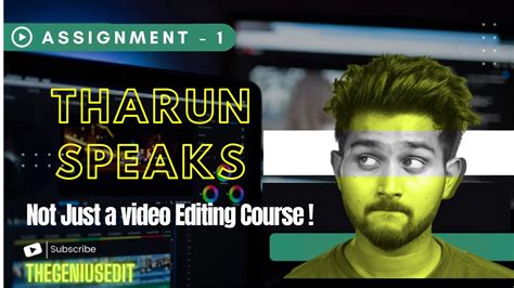 My Work For Tharun Speaks Not Just A Video Editing Course YouTube