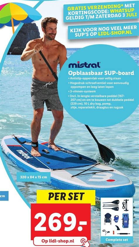 Mistral Oplaasbaar SUP Board Aanbieding Bij Lidl