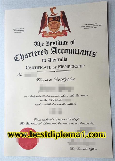 Institute of Chartered Accountants in Australia certificate | Chartered accountant, Accounting ...