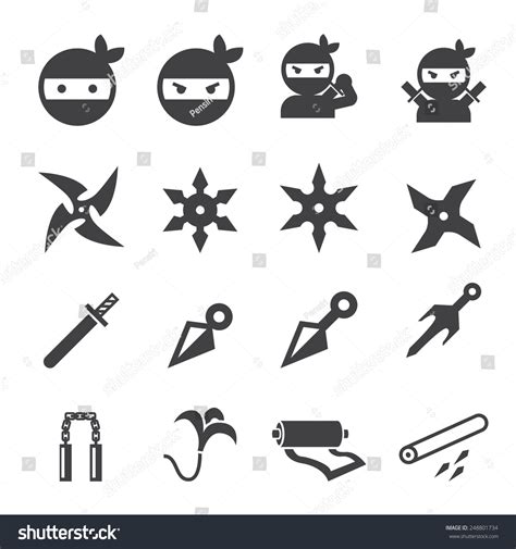 Ninja Icon Stock Vector Royalty Free 248801734 Shutterstock