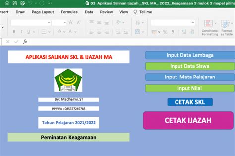 Aplikasi Rekap Nilai Ijazah Sdmi Terbaru Bisa Diolah Dan Langsung