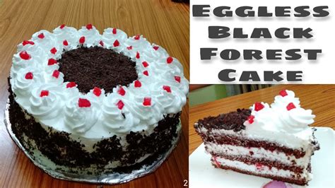 Eggless Black Forest Cake Recipe How To Make Black Forest Cake Cake