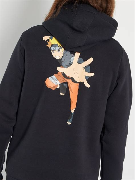 Sweat Naruto Shippuden Noir Kiabi