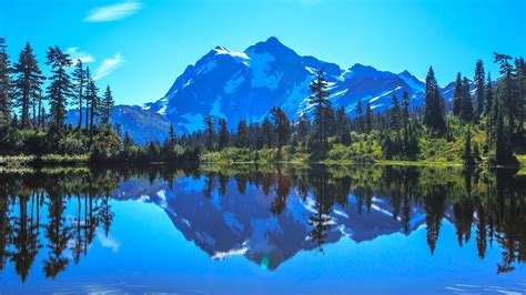 Download Mountain Reflection Nature Lake 4k Ultra HD Wallpaper