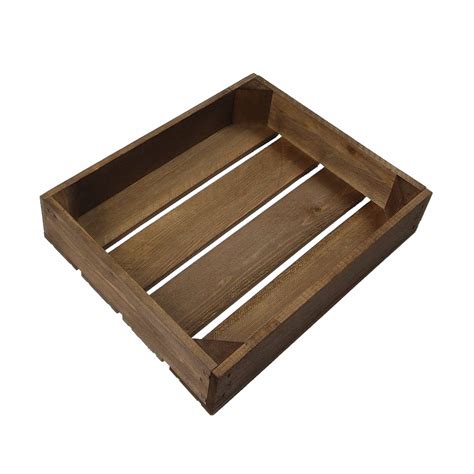 Gn Gastronorm Rustic Brown Slatted Box Display Unit X X