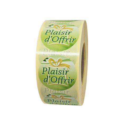 Tiquettes Plaisir D Offrir Version B Pastilles Rondes Mm En