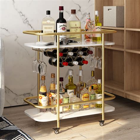 Whifea Metal Bar Cart Reviews Wayfair