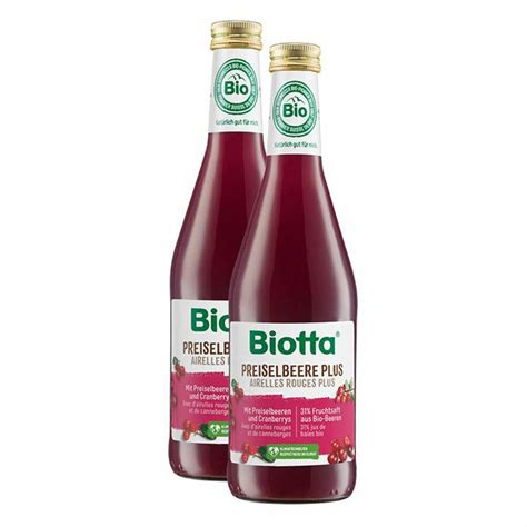 Biotta BIO Preiselbeere Plus 2x500 Ml Shop Apotheke Ch