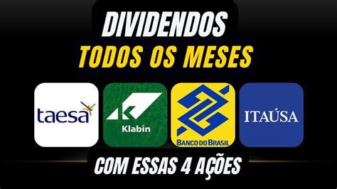 Carteira De A Es Para Receber Dividendos Todos Os Meses Estrat Gia