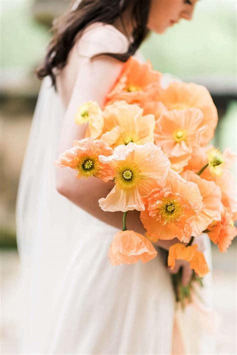 21 Fun And Bright Poppy Wedding Bouquets Martha Stewart