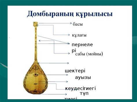 Домбыраның құрылысы презентация, доклад
