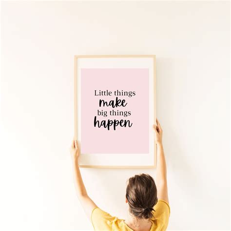 Motivational Quote Art Print Typography Digital Poster In Pink Etsy