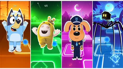 Bluey Bingo 🆚 Oddbods Bubbles 🆚 Sheriff Labrador 🆚 Spider House Head 🎶