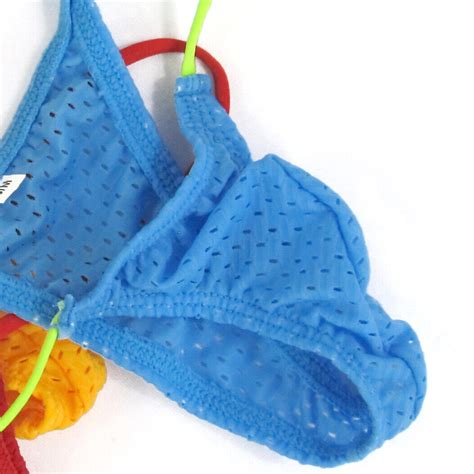 K D K Mens Micro Pouch Smallest Bikini String Thong Eyelet Sport Tricot EBay