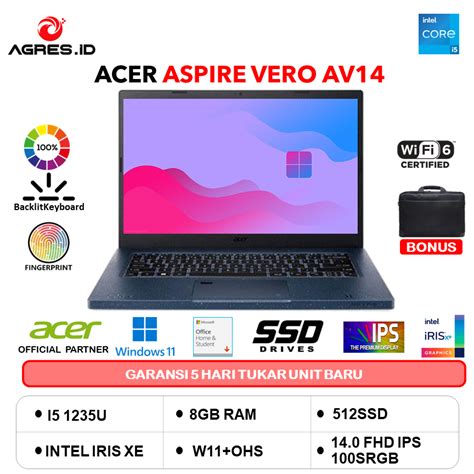 Jual Acer Aspire Vero Av I Gb Gb W Ohs Fhd Srgb