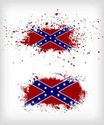 Grunge Confederate Flags Vector Set Wall Mural Murals Confederate