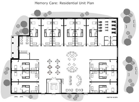 Example Image: Residential Nursing Home Unit Plan | Retirement house ...