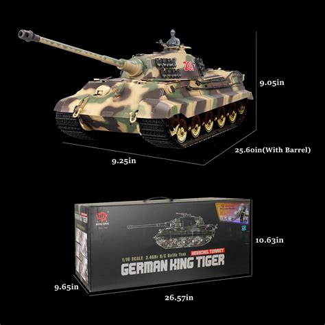 Heng Long Rc Tank For Adults 1 16 2 4ghz German Tiger King Henschel Remote Control Tank Model