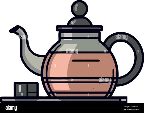 Hot Tea In Antique Teapot Stock Vector Image Art Alamy