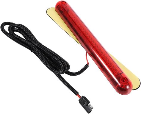 Qiilu Universal Red Led Car High Mount Third Rd Brake Stop Tail