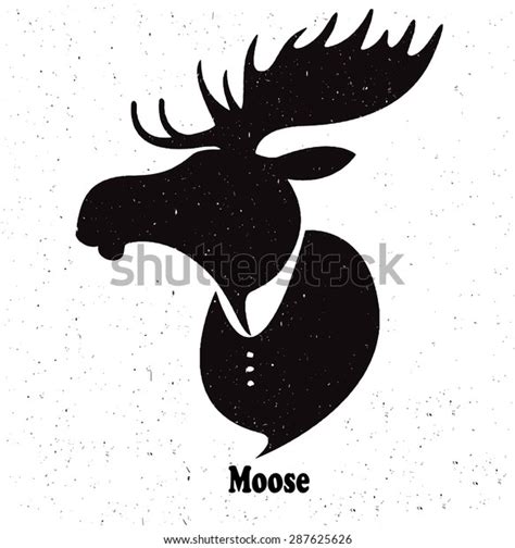 Moose Headwatercolor Silhouette Stock Vector (Royalty Free) 287625626 ...