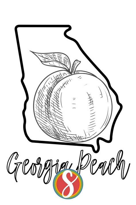 Free Georgia Coloring Pages — Stevie Doodles