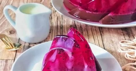 Resep Puding Buah Naga Lapis Coklat Oleh Mira Jabir Cookpad