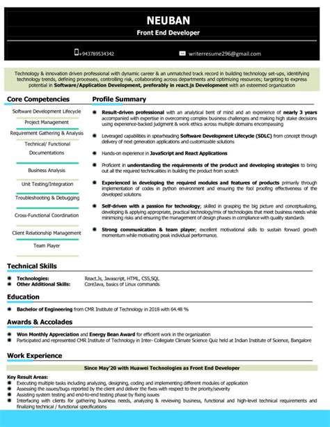 Visual Resume Samples Cvwriting Malaysia