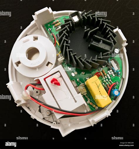 Components Inside An Optical Smoke Detector Showing The Black Optical