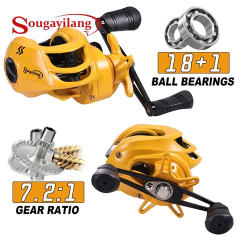 Sougayilang Fishing Reel Left Right Hand Bait Casting Fishing Reel 18