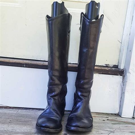 Frye Melissa Button Tall Black Leather Riding Boots Gem