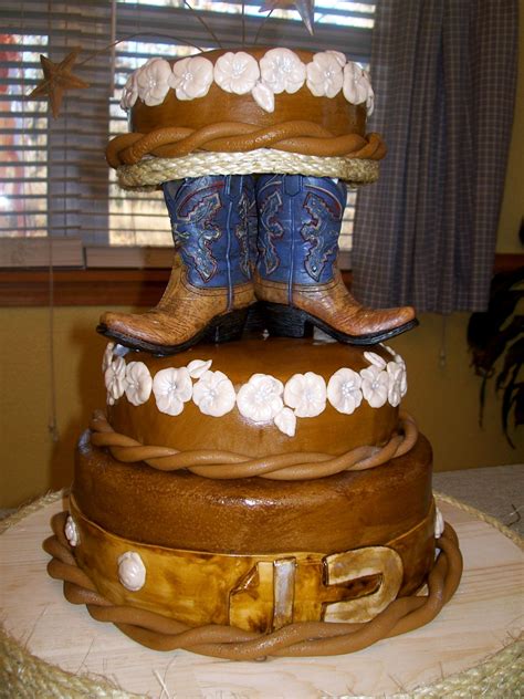 1002025 Our First Wedding Cake It Was A Western Theme Cowboy Cakes Cake Grooms Cake