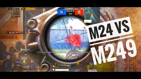 M24 Vs M249 4 V 4 Fight Tdm Intense Fight Pubg Mobile Tdm