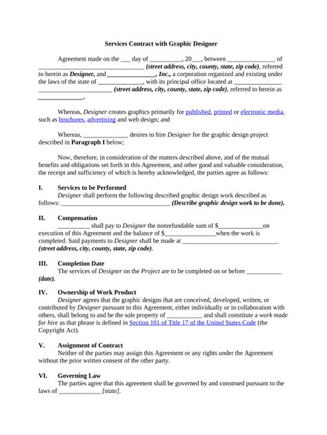 Graphic Design Contract Template Pdf Fill Out Sign Online Dochub