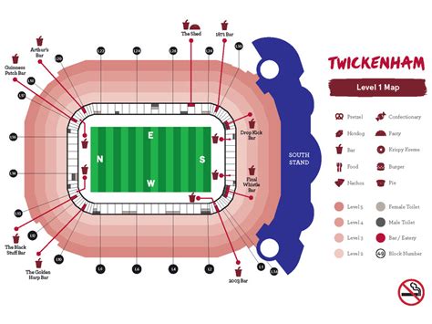 Twickenham Stadium Map