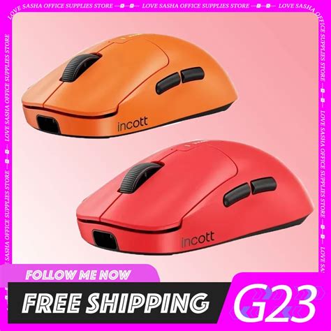 Incott G23 Pro Wireless Mouse 8k Hot Swap Dual Mode Paw3950 Custom Fast Chargr Gaming Mouse