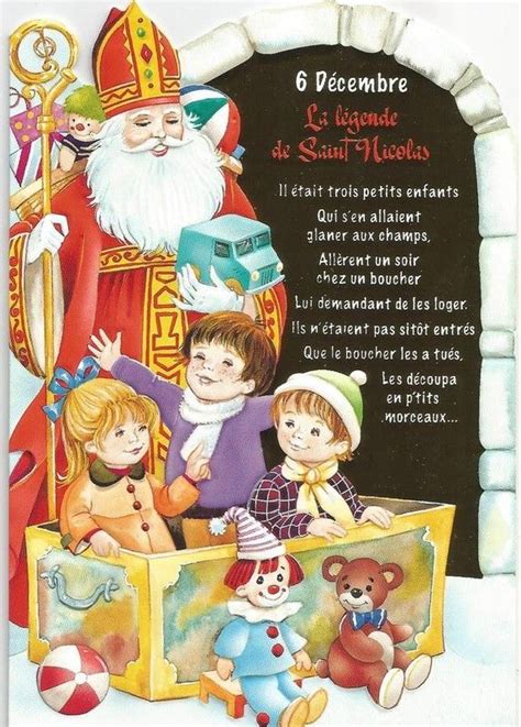 La Legende De Saint Nicolas Carte Avec Enfants