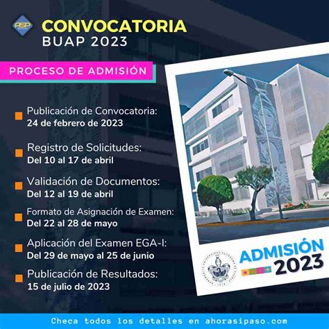 Convocatoria Buap 2023 Primer Proceso De Admisión Asp