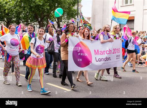 London Uk 8th July 2017 Bi Pride Uk At London Pride 2017 Thousand