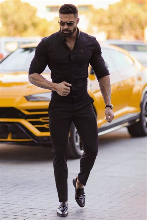 Black on black outfit for men – Artofit