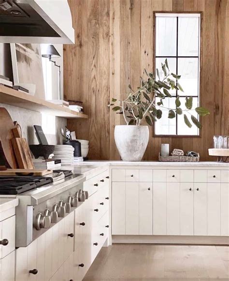 Wood Tongue And Groove Feature Wall In White Kitchen Soul And Lane