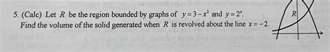 Solved Calc Let R Be The Region Bounded By Graphs Of Chegg